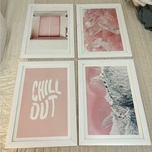 4 piece framed photo set from urban outfitters